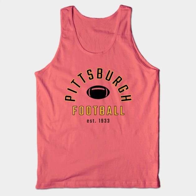 Vintage Pittsburgh Football Tank Top by YinzerTraditions